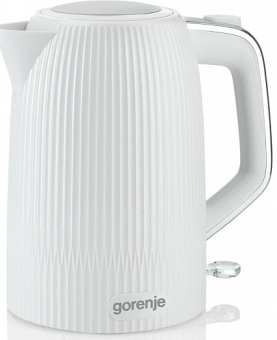 Чайник электрический Gorenje K17DPW 1.7л. 2200Вт белый/серебристый корпус: металл/пластик - купить недорого с доставкой в интернет-магазине