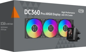 Система водяного охлаждения PcCooler DC360 Pro Display ARGB Soc-AM5/AM4/1200/1700/1851 черный 4-pin 39.8dB Al LCD 310W Ret (DC360PRO-BKAWXY-GL) - купить недорого с доставкой в интернет-магазине