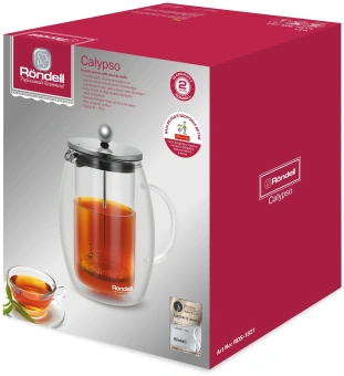 Френч-пресс Rondell Calypso RDS-1821 0.6л прозрачный - купить недорого с доставкой в интернет-магазине