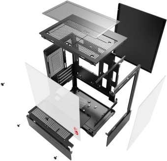 Корпус Bloody CC-125 черный без БП mATX 5x120mm 2xUSB2.0 1xUSB3.0 audio bott PSU - купить недорого с доставкой в интернет-магазине
