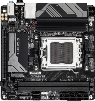 Материнская плата Gigabyte B650I AX SocketAM5 AMD B650 2xDDR5 mini-ITX AC`97 8ch(7.1) 2.5Gg RAID+HDMI+DP - купить недорого с доставкой в интернет-магазине
