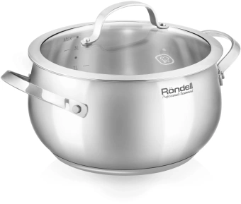Кастрюля Rondell Calypso RDS-1671 3.8л. d=20см (с крышкой) стальной - купить недорого с доставкой в интернет-магазине