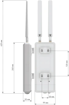 Точка доступа Keenetic Netcraze Stellar 6 (NAP-650) 100/1000/2500BASE-T - купить недорого с доставкой в интернет-магазине
