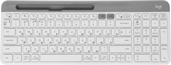 Клавиатура Logitech K580 белый/серебристый USB беспроводная BT/Radio slim Multimedia (920-009209) - купить недорого с доставкой в интернет-магазине