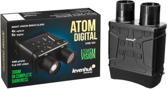 Бинокль Levenhuk 4-9x 24мм Atom Digital DNB100 черный (81701) - купить недорого с доставкой в интернет-магазине