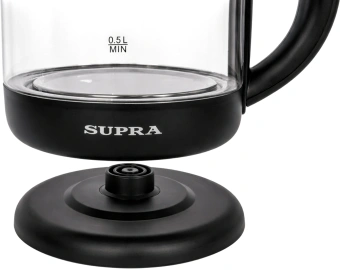 Чайник электрический Supra KES-1859G 1.8л. 1800Вт черный корпус: стекло/пластик - купить недорого с доставкой в интернет-магазине