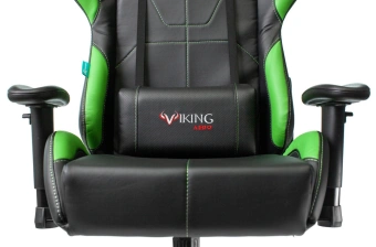 Кресло игровое Zombie VIKING 5 AERO черный/салатовый эко.кожа с подголов. крестов. пластик - купить недорого с доставкой в интернет-магазине