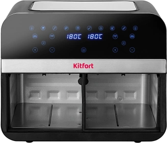 Аэрогриль Kitfort КТ-2273 2400Вт серебристый/черный - купить недорого с доставкой в интернет-магазине