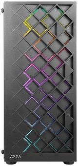 Корпус Azza Spectra черный без БП ATX 7x120mm 2x140mm 2xUSB2.0 1xUSB3.0 audio bott PSU - купить недорого с доставкой в интернет-магазине