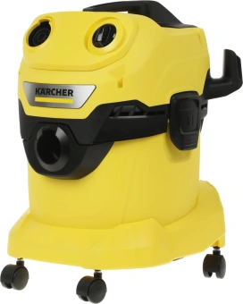 Строительный пылесос Karcher WD 4 V-20/5/22 1000Вт (уборка: сухая/сбор воды) желтый - купить недорого с доставкой в интернет-магазине