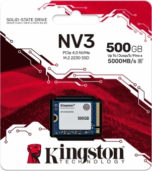 Накопитель SSD Kingston PCIe 4.0 x4 500GB SNV3SM3/500G NV3 M.2 2230 - купить недорого с доставкой в интернет-магазине