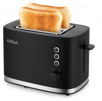Тостер Kitfort КТ-6217 870Вт черный - купить недорого с доставкой в интернет-магазине
