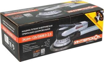 Эксцентриковая шлифмашина Интерскол ЭШМ-125/350ВЭ 350Вт D125мм (797.1.1.70) - купить недорого с доставкой в интернет-магазине