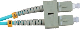 Патч-корд Cabeus FOP-50-LC-SC-10M 2x50/125 OM3 LC дуплекс UPC-SC дуплекс UPC 10м LSZH бирюзовый - купить недорого с доставкой в интернет-магазине