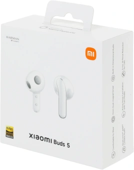 Гарнитура вкладыши Xiaomi Buds 5 M2341E1 белый беспроводные bluetooth в ушной раковине (BHR8117GL) - купить недорого с доставкой в интернет-магазине