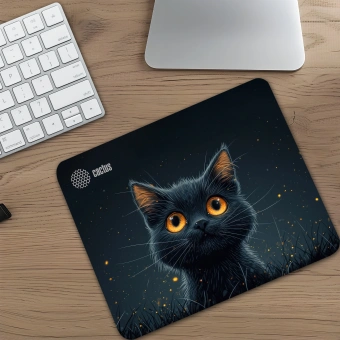 Коврик для мыши Cactus Black Cat 250x200x3мм (CS-MPC-D09S) - купить недорого с доставкой в интернет-магазине