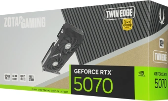 Видеокарта Zotac PCI-E 5.0 RTX 5070 TWIN EDGE NVIDIA GeForce RTX 5070 12Gb 192bit GDDR7 2512/28000 HDMIx1 DPx3 HDCP Ret - купить недорого с доставкой в интернет-магазине