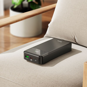 Мобильный аккумулятор Hoco J102A Cool figure 20000mAh QC/PD 20W 5A USB-A/USB-C черный (J102A COOL FIGURE BLACK) - купить недорого с доставкой в интернет-магазине