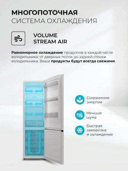 Холодильник Lex LKB400WHGID 2-хкамерн. белый глянц. инвертер - купить недорого с доставкой в интернет-магазине