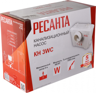 Насос канализ. Ресанта КН КН 3WC 500Вт 7200л/час (77/9/2) - купить недорого с доставкой в интернет-магазине