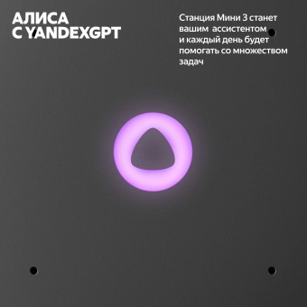 Умная колонка Yandex Станция Мини 3 Алиса серый 12W 1.0 BT/Wi-Fi (YNDX-00027GRY) - купить недорого с доставкой в интернет-магазине