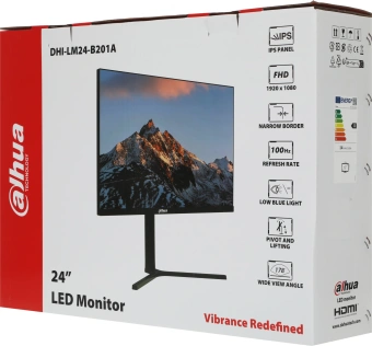 Монитор Dahua 23.8" DHI-LM24-B201A черный IPS LED 5ms 16:9 HDMI матовая HAS Piv 1000:1 250cd 178гр/178гр 1920x1080 100Hz VGA DP FHD 4.8кг - купить недорого с доставкой в интернет-магазине