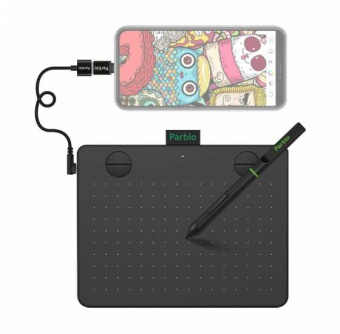 Графический планшет Parblo A640 V2 USB Type-C черный - купить недорого с доставкой в интернет-магазине