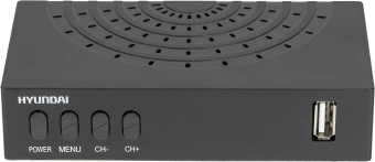 Ресивер DVB-T2 Hyundai H-DVB440 черный - купить недорого с доставкой в интернет-магазине