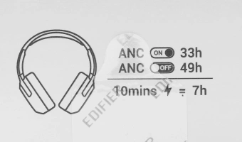 Гарнитура мониторные Edifier W820NB Plus серый беспроводные bluetooth оголовье - купить недорого с доставкой в интернет-магазине