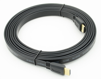 Кабель аудио-видео FLAT HDMI (m)/HDMI (m) 3м. черный - купить недорого с доставкой в интернет-магазине
