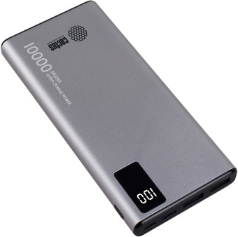 Мобильный аккумулятор Cactus CS-PBFSLT-10000 10000mAh 3A 2xUSB серый - купить недорого с доставкой в интернет-магазине