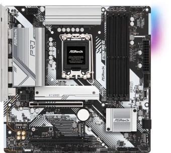 Материнская плата Asrock B760M PRO RS Soc-1700 Intel B760 4xDDR5 mATX AC`97 8ch(7.1) 2.5Gg RAID+HDMI+DP - купить недорого с доставкой в интернет-магазине