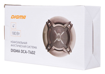 Колонки автомобильные Digma DCA-T402 180Вт 86дБ 4Ом 10см (4дюйм) (ком.:2кол.) коаксиальные двухполосные - купить недорого с доставкой в интернет-магазине