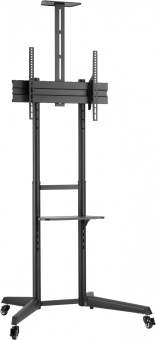 Подставка для телевизора Ultramounts UM 268 черный 37"-75" макс.50кг напольный мобильный - купить недорого с доставкой в интернет-магазине
