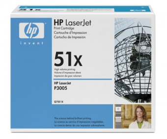 Картридж лазерный HP Q7551X черный (13000стр.) для HP LJ P3005/M3035/M3027 - купить недорого с доставкой в интернет-магазине