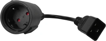 Шнур питания Lanmaster LAN-PPS/20-0.2-BK C20-Schuko проводник.:3x1.5мм2 0.2м черный - купить недорого с доставкой в интернет-магазине