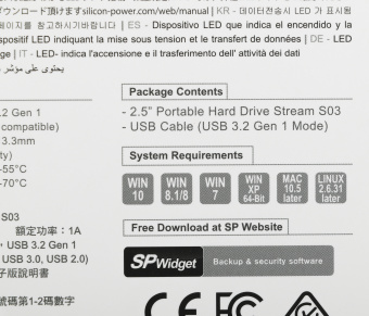 Жесткий диск Silicon Power USB3.0 1TB SP010TBPHDS03S3K S03 Stream 2.5" черный - купить недорого с доставкой в интернет-магазине