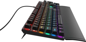 Клавиатура Оклик 935G RAGNAR механическая черный USB Multimedia for gamer LED (подставка для запястий) - купить недорого с доставкой в интернет-магазине