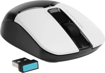 Мышь A4Tech Fstyler FB12 белый/черный оптическая 1200dpi беспров. BT/Radio USB 3but (FB12 PANDA) - купить недорого с доставкой в интернет-магазине