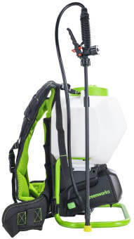 Опрыскиватель Greenworks G40BPS аккум. ранц. 15л белый/зеленый (5300007) - купить недорого с доставкой в интернет-магазине