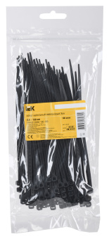 Хомут IEK UHH32-D036-150-100 150x3.6мм (упак:100шт) нейлон черный - купить недорого с доставкой в интернет-магазине
