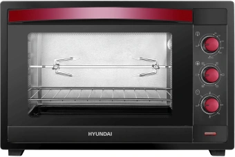 Мини-печь Hyundai MIO-HY102 50л. 2000Вт черный/красный - купить недорого с доставкой в интернет-магазине
