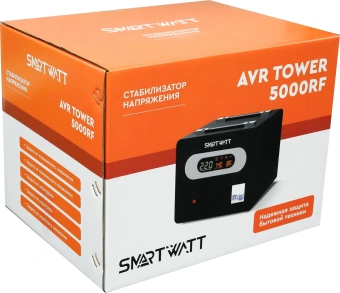 Стабилизатор напряжения Smartwatt AVR Tower 5000RF 5000ВА черный - купить недорого с доставкой в интернет-магазине