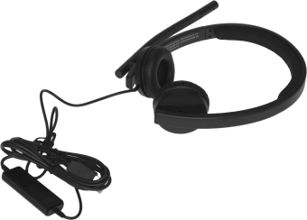 Наушники с микрофоном Logitech H570e черный 1.9м накладные USB оголовье (981-000575) - купить недорого с доставкой в интернет-магазине