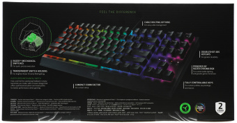 Клавиатура Razer BlackWidow V3 TKL механическая черный/черный USB Multimedia for gamer LED (RZ03-03490700-R3R1) - купить недорого с доставкой в интернет-магазине