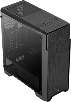 Корпус Aerocool Ore Saturn FRGB-G-BK-v1 черный без БП ATX 3x120mm 2xUSB2.0 1xUSB3.0 audio CardReader bott PSU - купить недорого с доставкой в интернет-магазине