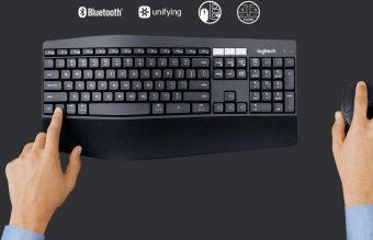 Клавиатура + мышь Logitech MK850 клав:черный мышь:черный USB беспроводная BT slim Multimedia (920-008232) - купить недорого с доставкой в интернет-магазине