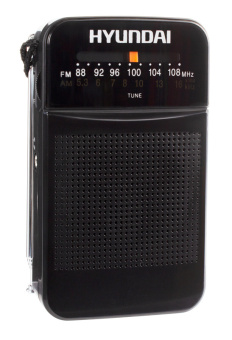 Радиоприемник портативный Hyundai H-PSR110 черный - купить недорого с доставкой в интернет-магазине