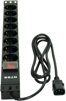 Блок распределения питания NTSS NTSS-PDU-DA1017 гор.размещ. 8xSchuko базовые 10A C14 2м - купить недорого с доставкой в интернет-магазине