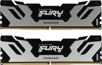 Память DDR5 2x16GB 7200MHz Kingston KF572C38RSK2-32 Fury Renegade Silver XMP RTL Gaming PC5-57600 CL38 DIMM 288-pin 1.45В kit single rank с радиатором Ret - купить недорого с доставкой в интернет-магазине
